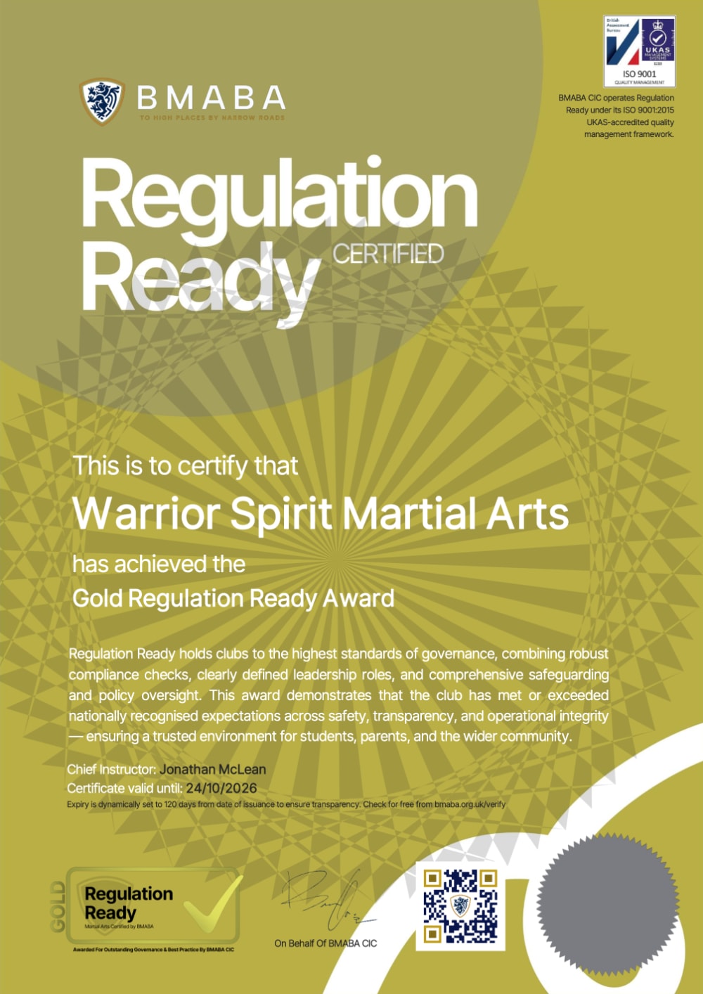 BMABA Regulation Ready